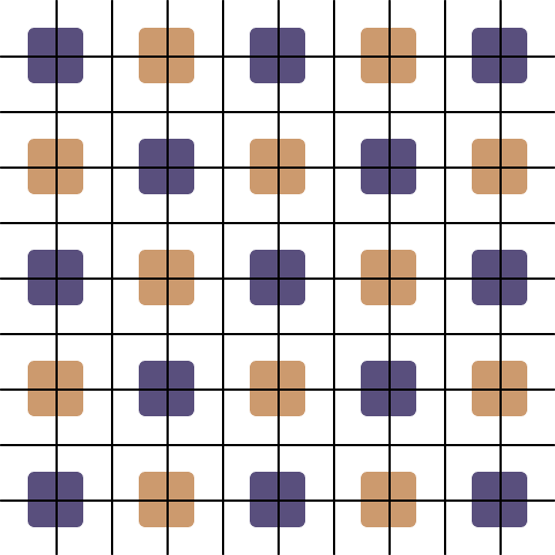 An example of sprites in a spritesheet